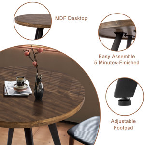 17 Stories Jakyren 31.5'' Wood Round Dining Table & Reviews | Wayfair